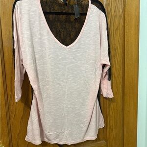 Torrid Light Pink and Black Lace Long Sleeve Top